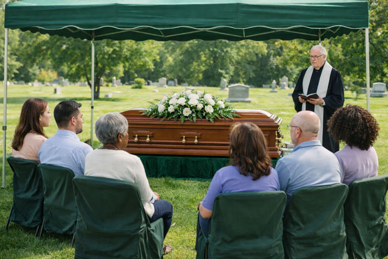 Graveside service Palm Beach Gardens providing peaceful outdoor burial ceremonies.